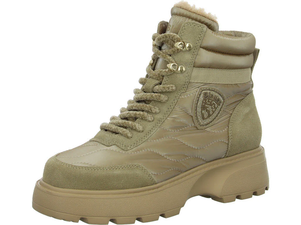 Blauer Damen Schnürstiefel warm F5BLANCA03/NYS BLANCA03 beige normal