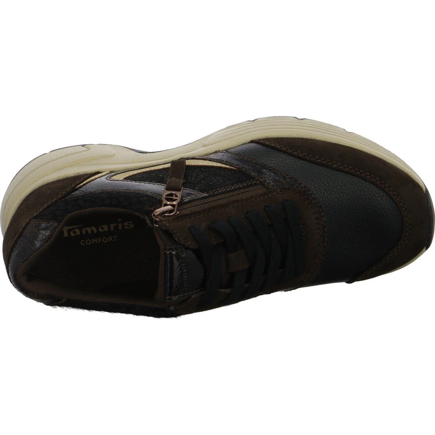 Tamaris Comfort Damen Schnürschuhe 8-83705-45-394 8-83705-45 mocca comb weit