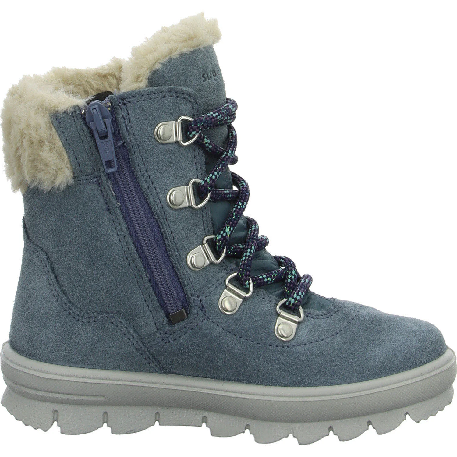 Superfit Kinder Schnürstiefel 1-000220-8010 Flavia blau WMS mittel
