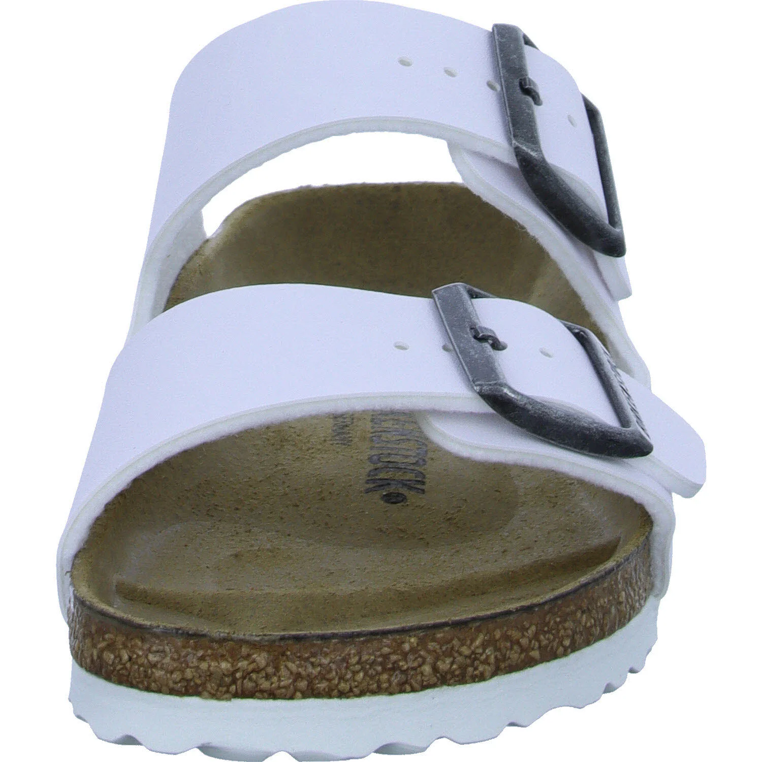 Element 3 von 8 (Bild) – BIRKENSTOCK Pantoletten 552683 Arizona Birko-Flor weiß schmal