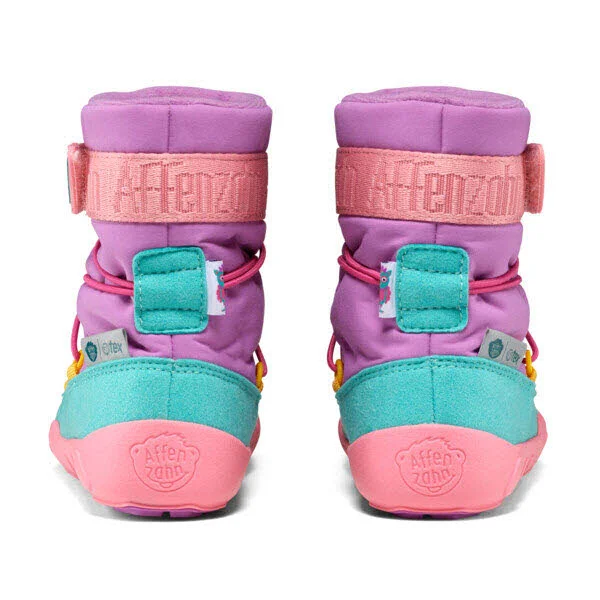 Affenzahn Kinder Winterstiefel 01248-40147 Schneestiefel Vegan Snowy Eule pink, türkis, bunt normal