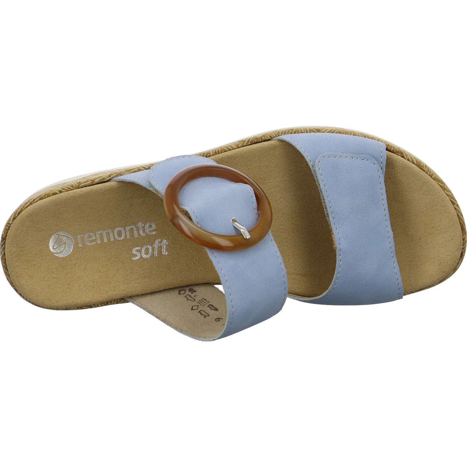 Remonte Damen Pantoletten R6858-10 R6858 aqua F 1/2 (normal)