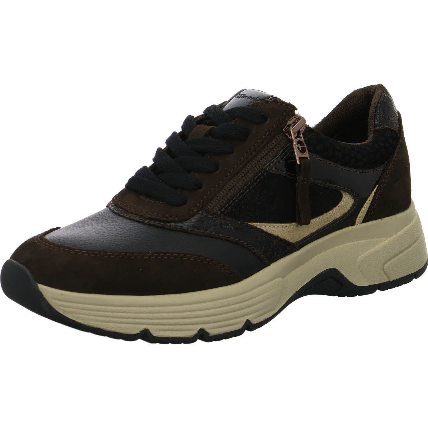 Tamaris Comfort Damen Schnürschuhe 8-83705-45-394 8-83705-45 mocca comb weit