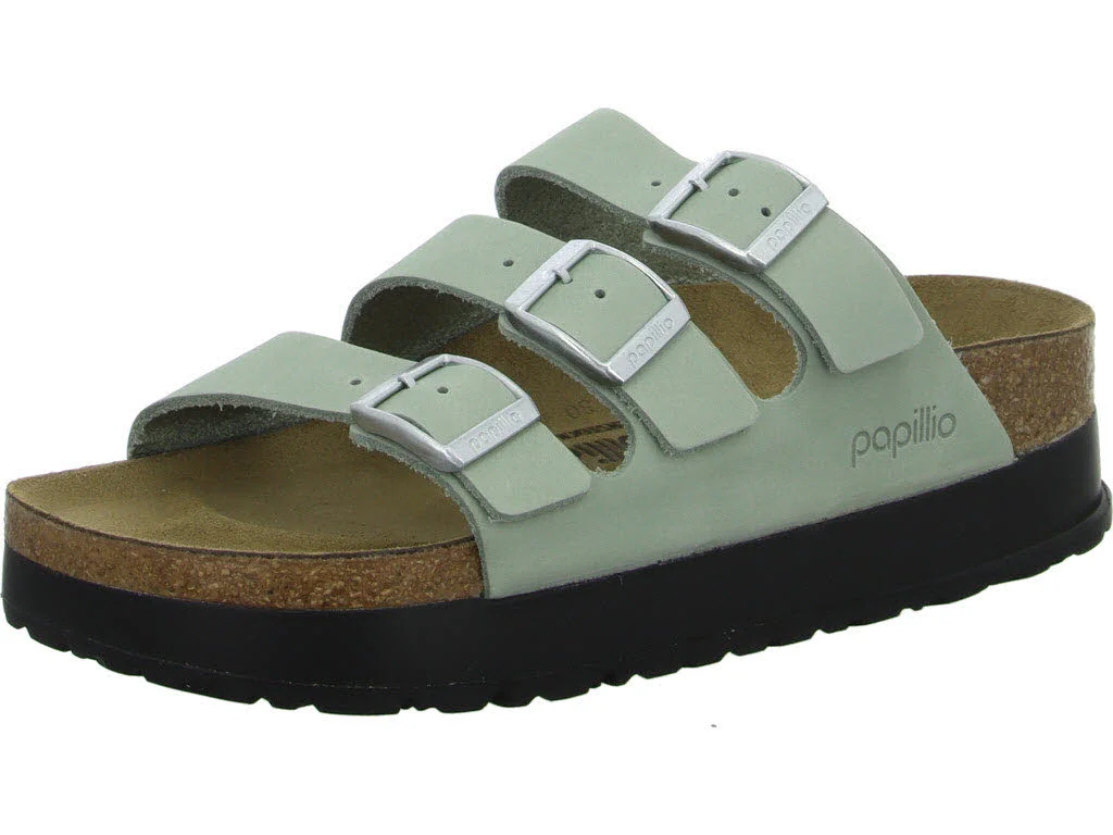 Papillio von BIRKENSTOCK Pantoletten 1029757 Florida Flex Platform pure sage schmal