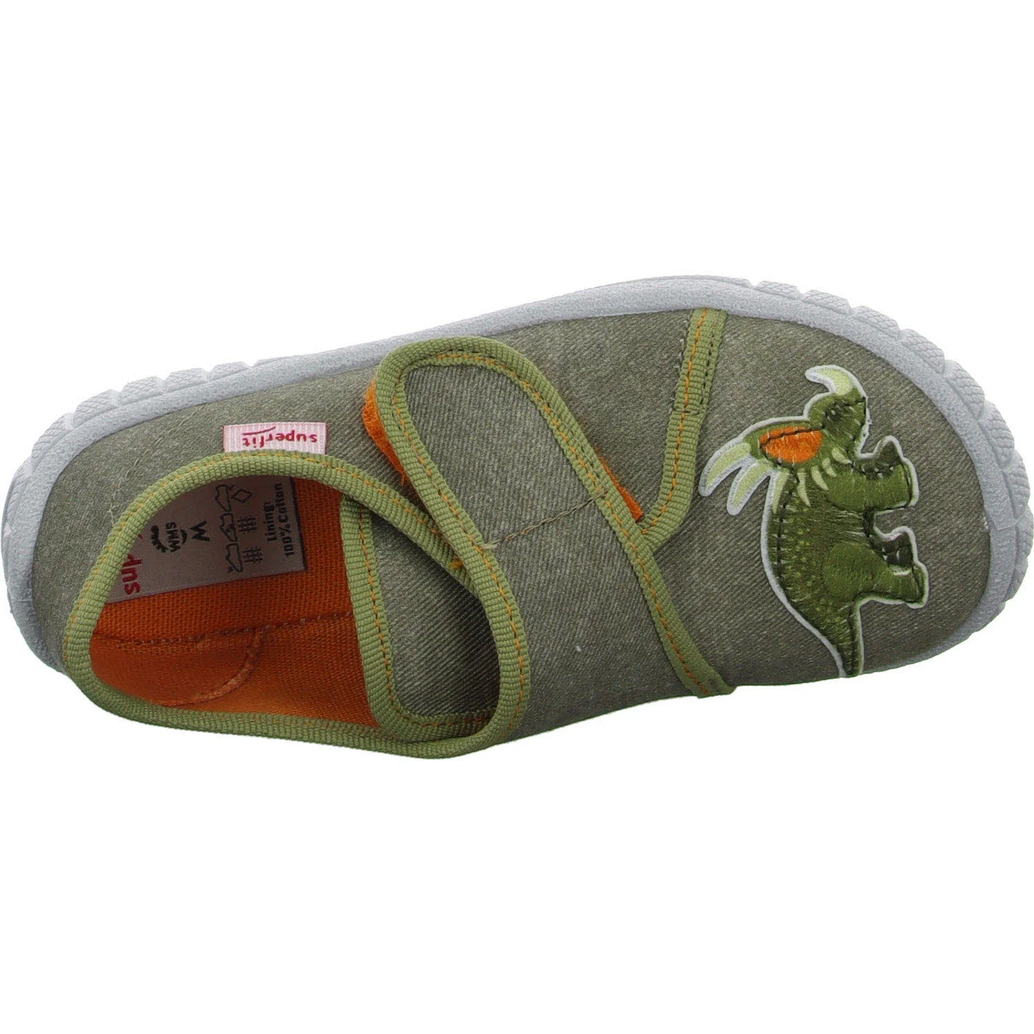 Superfit Kinder Hausschuhe 1-800271-7010 Bill grün/grau WMS mittel