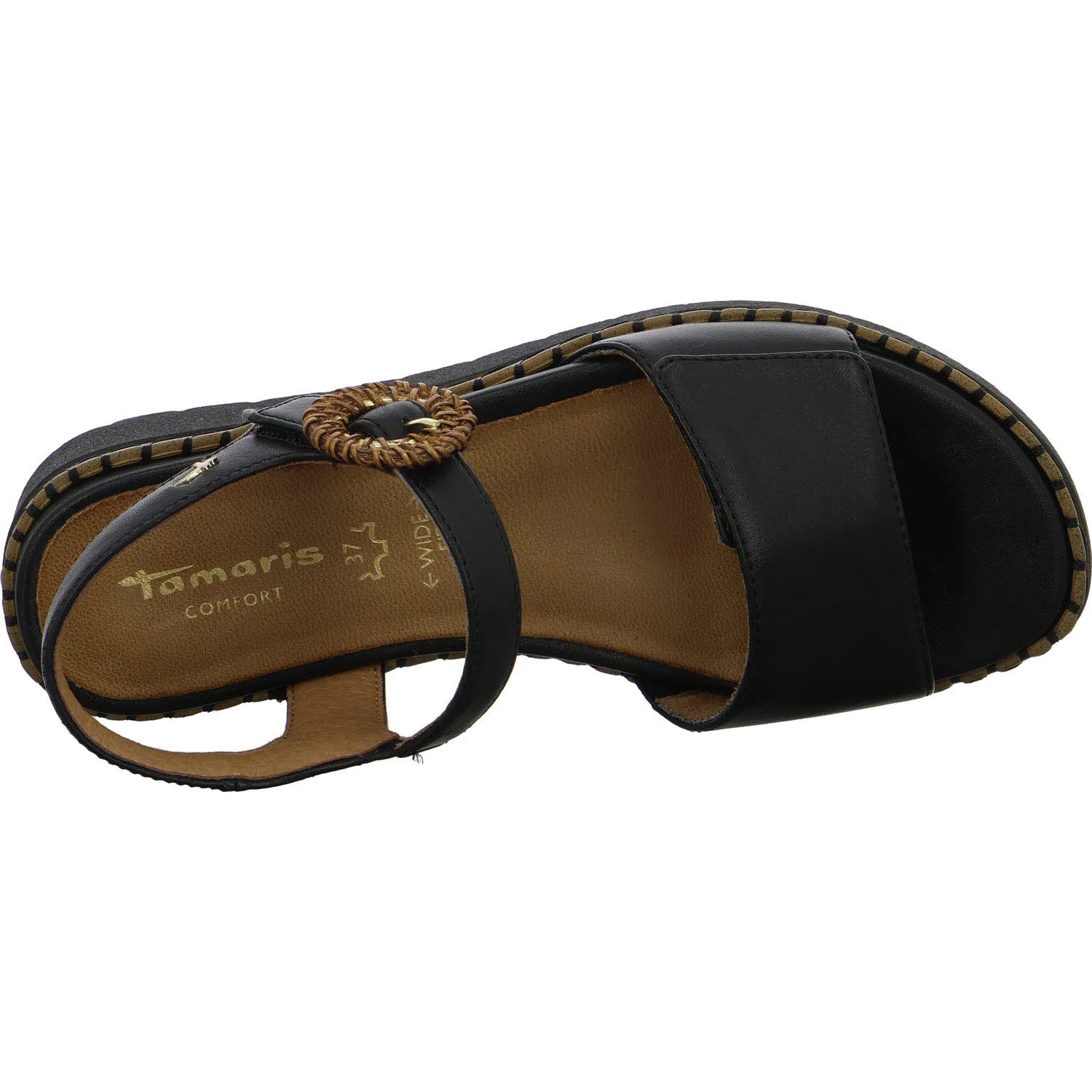 Tamaris Comfort Damen Sandalen 8-88714-46/001 8-88714-46 black weit