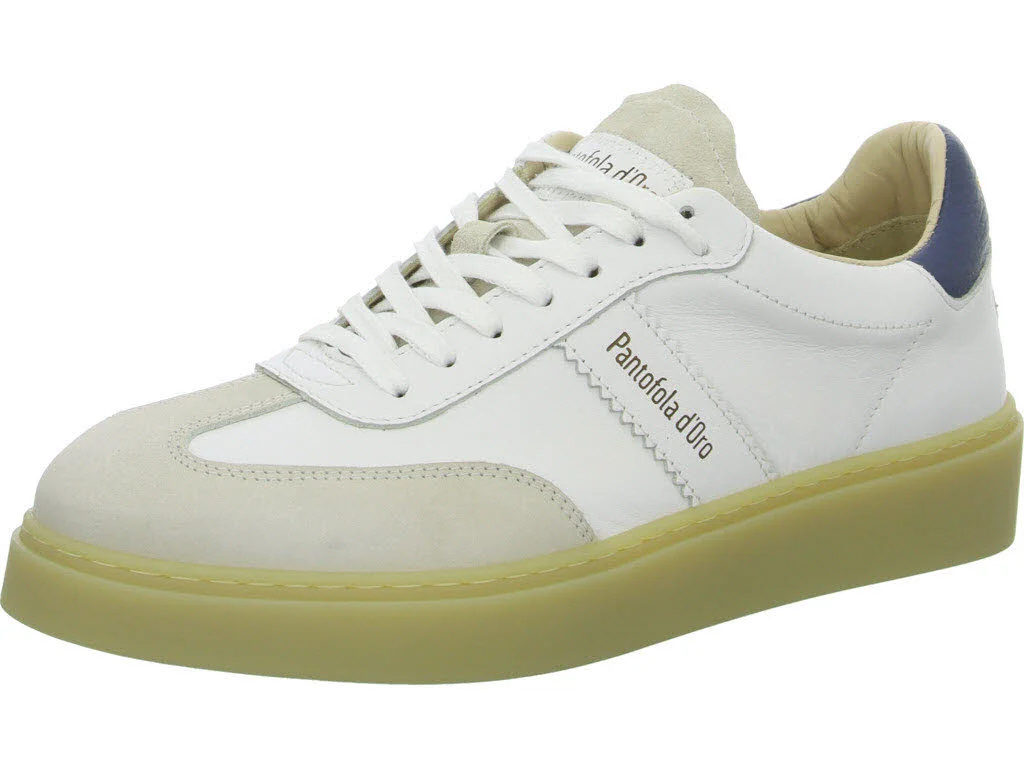 Pantofola d'Oro Herren Schnürschuhe PD001000651M 3153 ARGENTARIO white/light beige normal