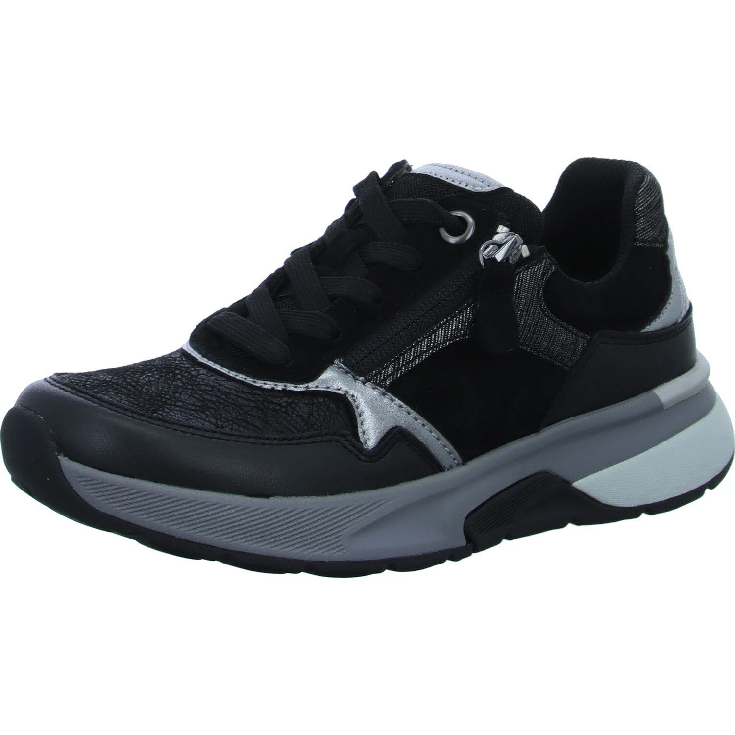 Element 2 von 8 (Bild) – Gabor Rollingsoft Damen Schnürschuhe 0105.01.001 0105.01 black kombi G (normal)
