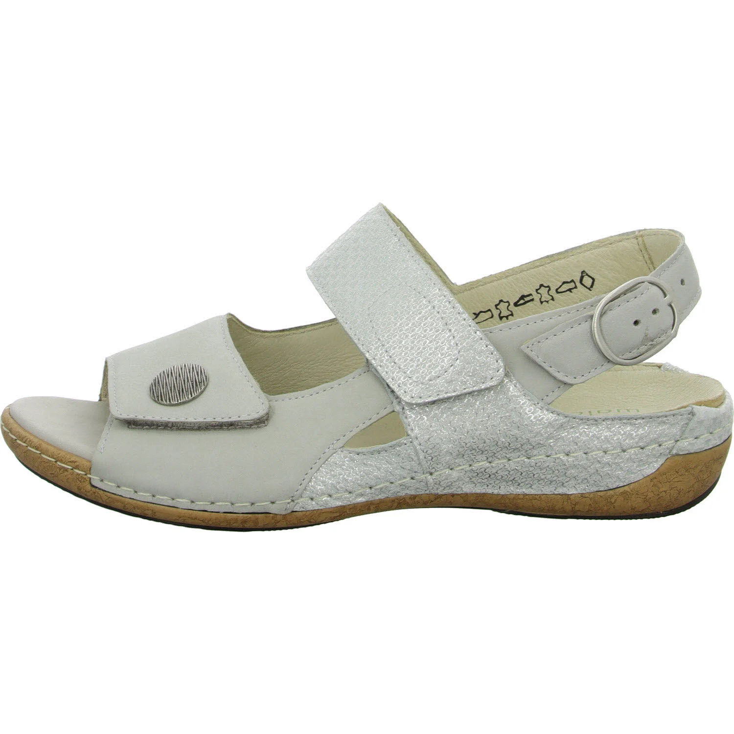 Element 6 von 8 (Bild) – Waldläufer Damen Sandalen 342002-212/424 Heliett cement silber H (weit)