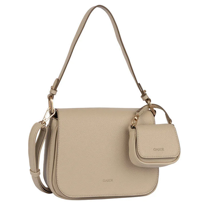Gabor Handtaschen 012421 Devika Flap bag M top zip beige