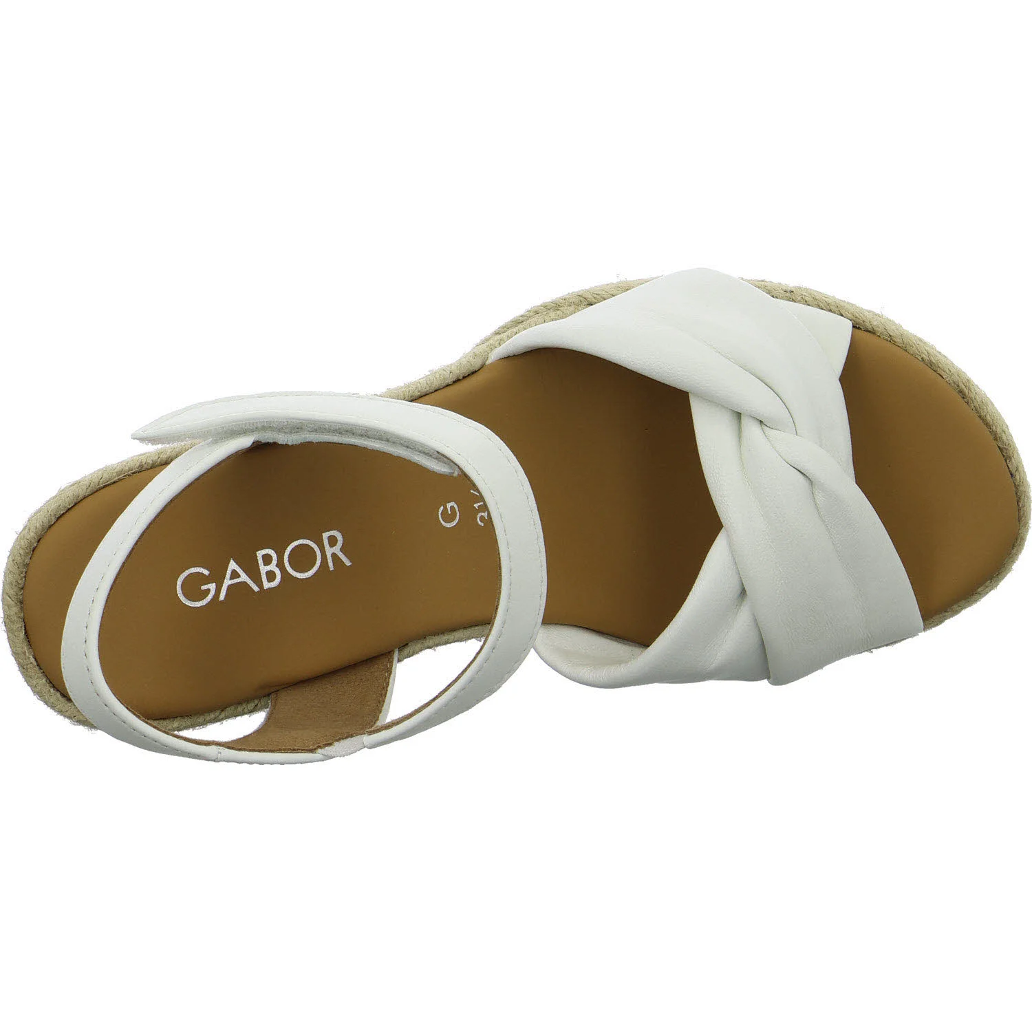 Gabor Damen Sandalen 82.712.50 82.712 weiss (Jute) G (normal)