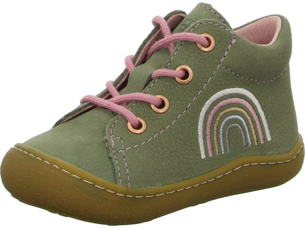 Ricosta Kinder Halbschuhe zum Schnüren 50 1601600/530 Kally eukalyptus/rose (Regenbogen) WMS mittel