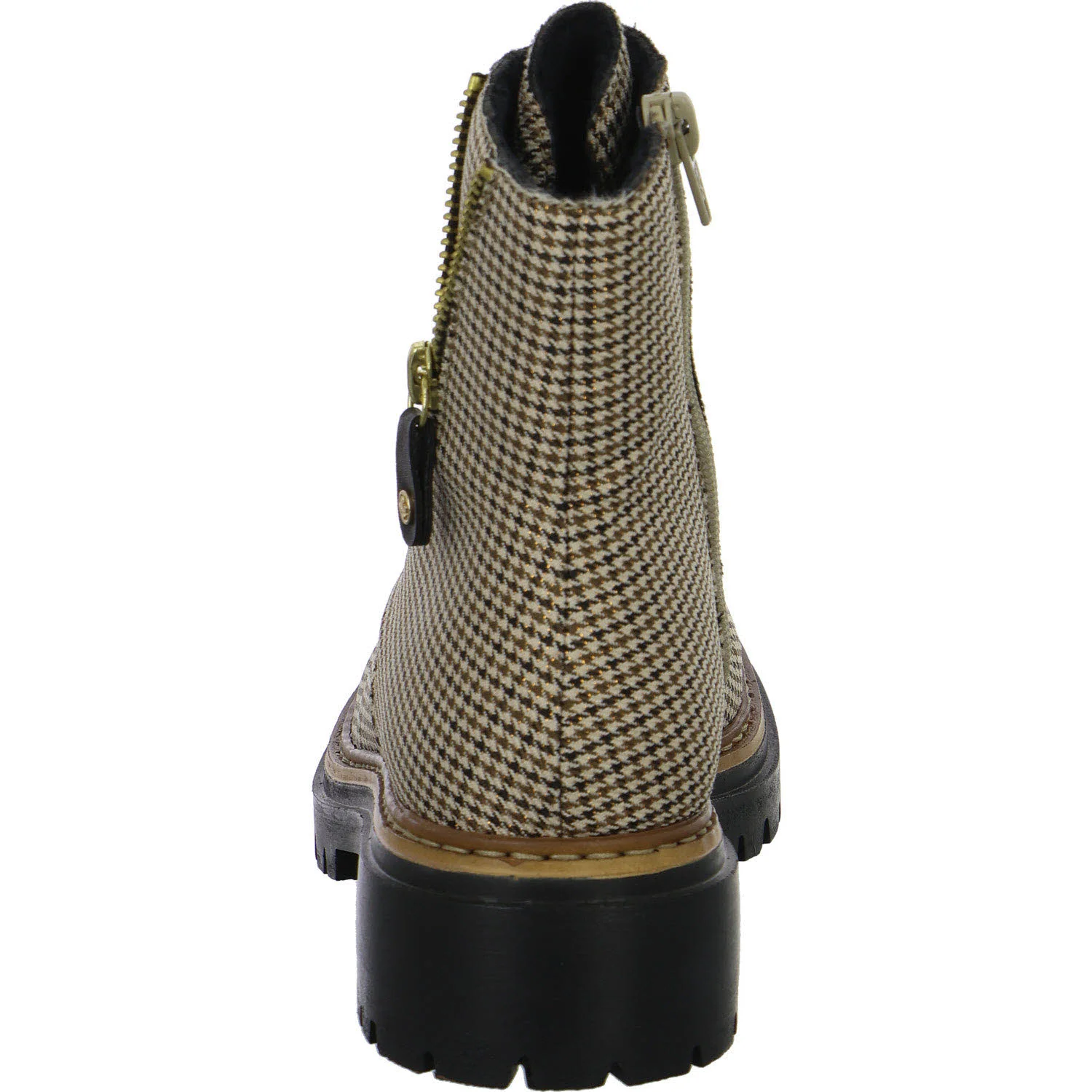 Rieker Damen Schnürstiefel 72617-60 72617 beige-schwarz/schwarz F (normal)