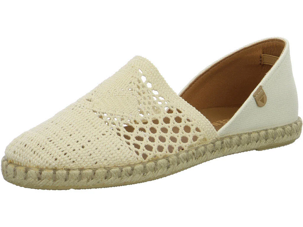 Verbenas Damen Slipper 0300580561 082 CARMEN CROCHET-LINO/PARIS crudo/crudo normal