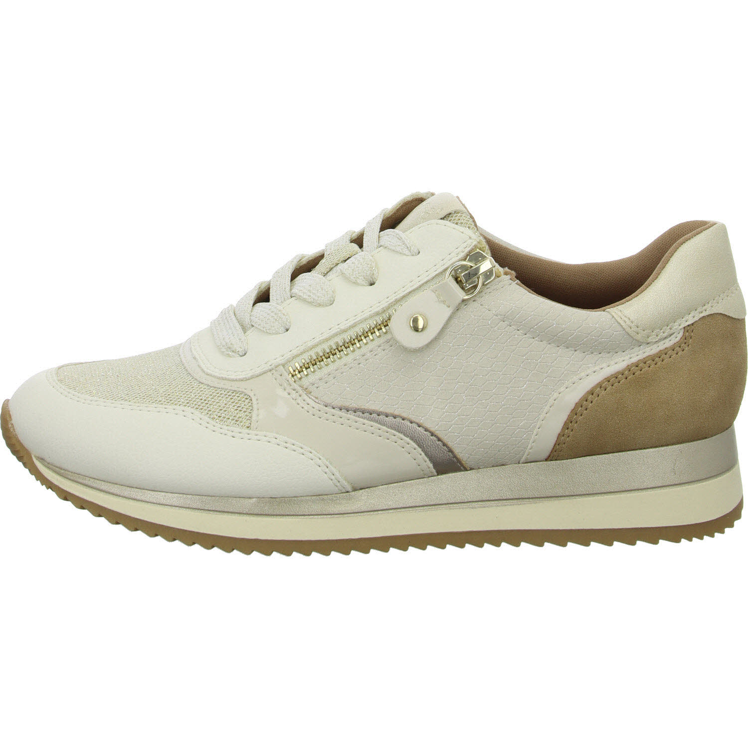 Jana Damen Schnürschuhe 8-23774-43/414 8-23774-43 ivory comb H (weit)