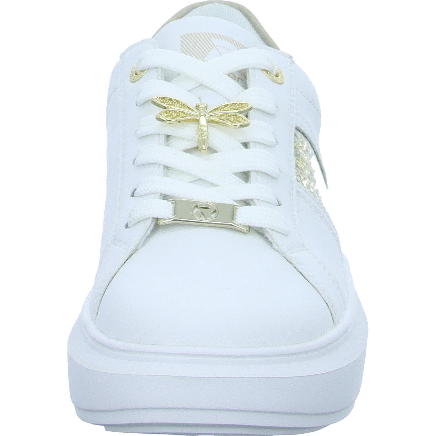Element 3 von 8 (Bild) – Rieker Damen Schnürschuhe W1202-82 W1202 weiss/muschel/gold-silber F 1/2 (normal)