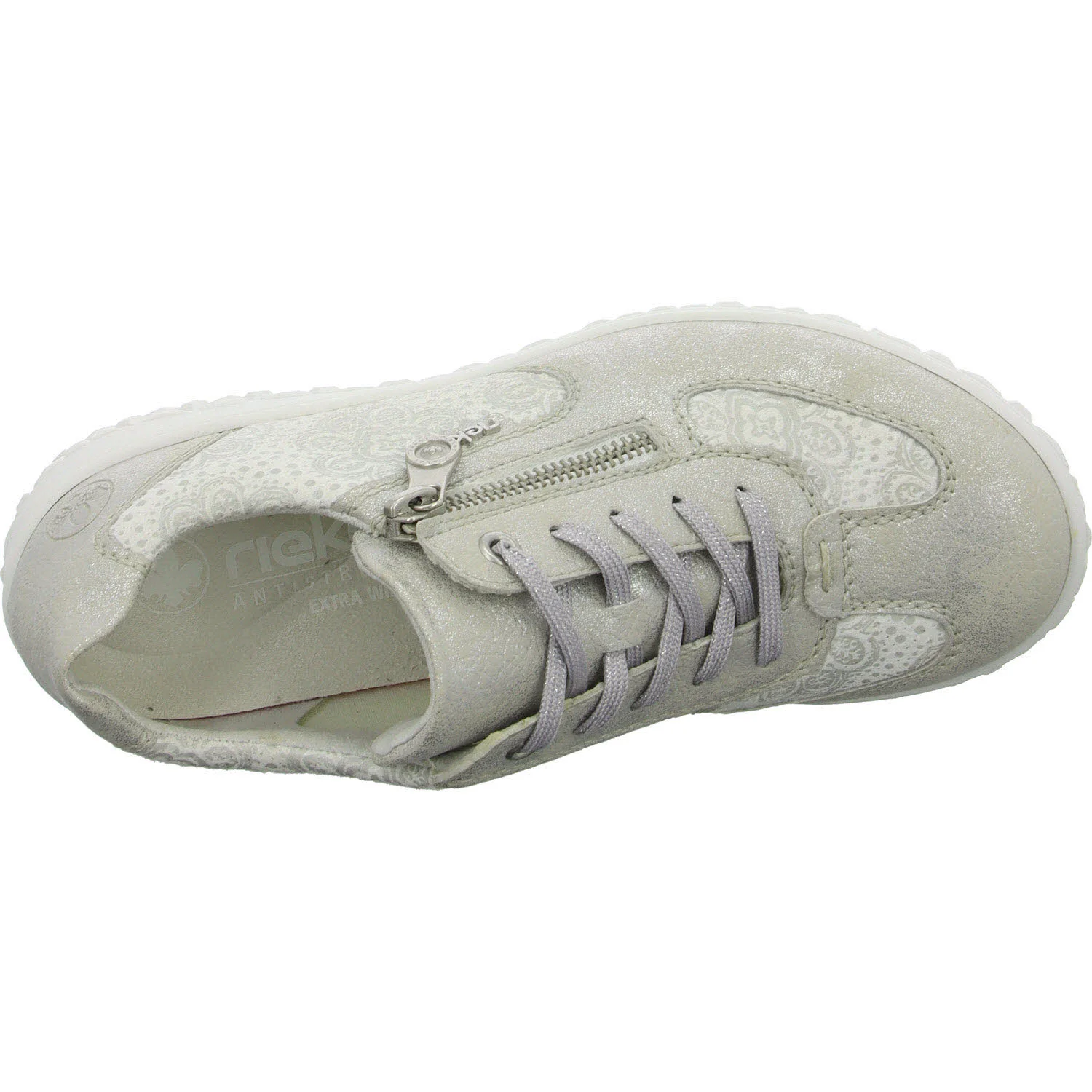 Element 8 von 8 (Bild) – Rieker Damen Schnürschuhe 59501-90 59501 fog-silver/weiss-flower H (extra weit)