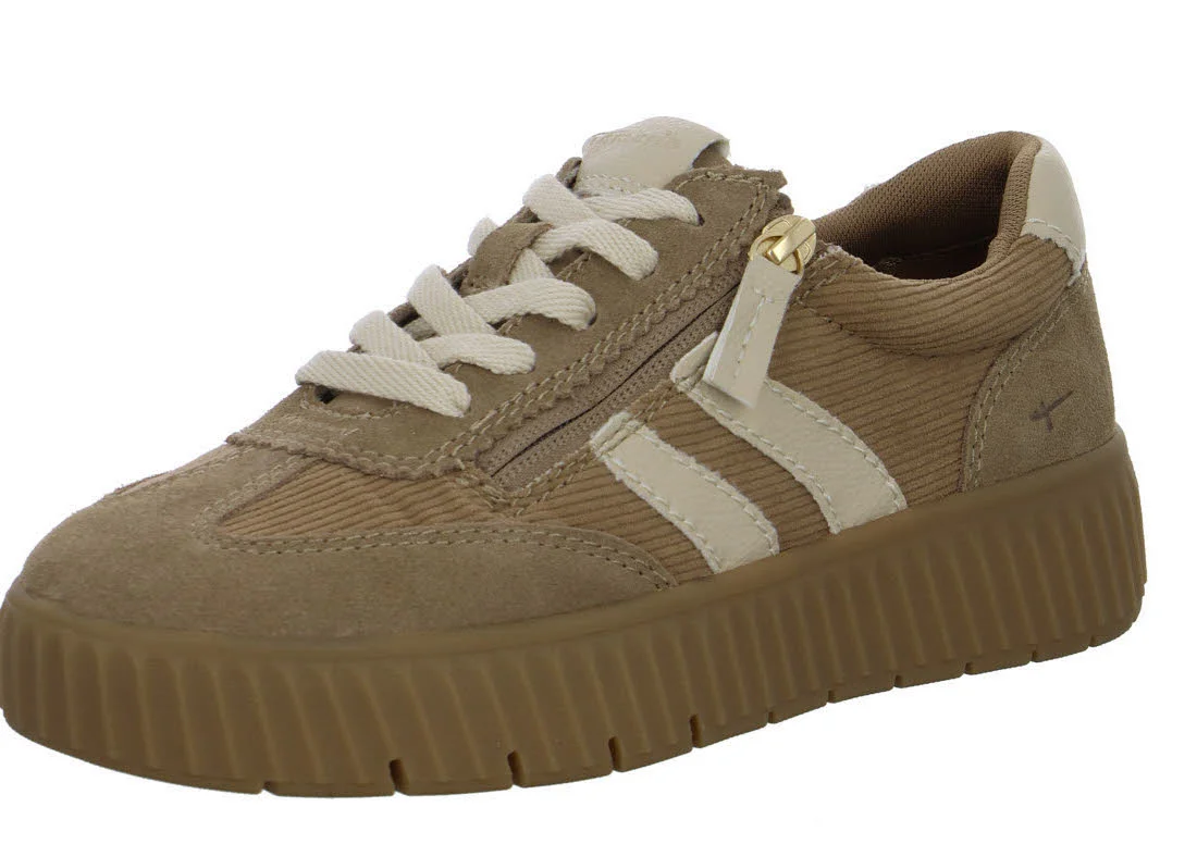 Tamaris Comfort Damen Schnürschuhe 8-83739-47/321 8-83739-47 camel/cord weit