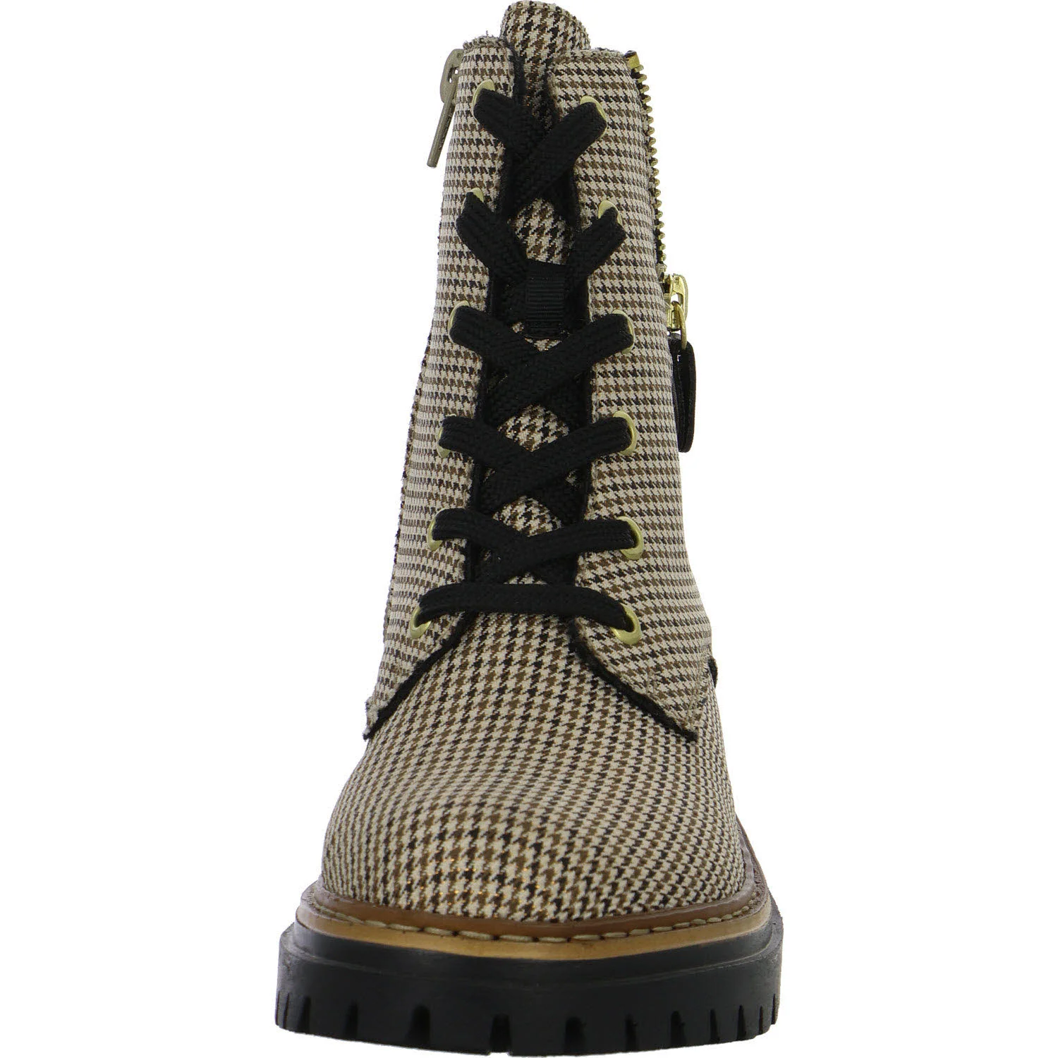Rieker Damen Schnürstiefel 72617-60 72617 beige-schwarz/schwarz F (normal)