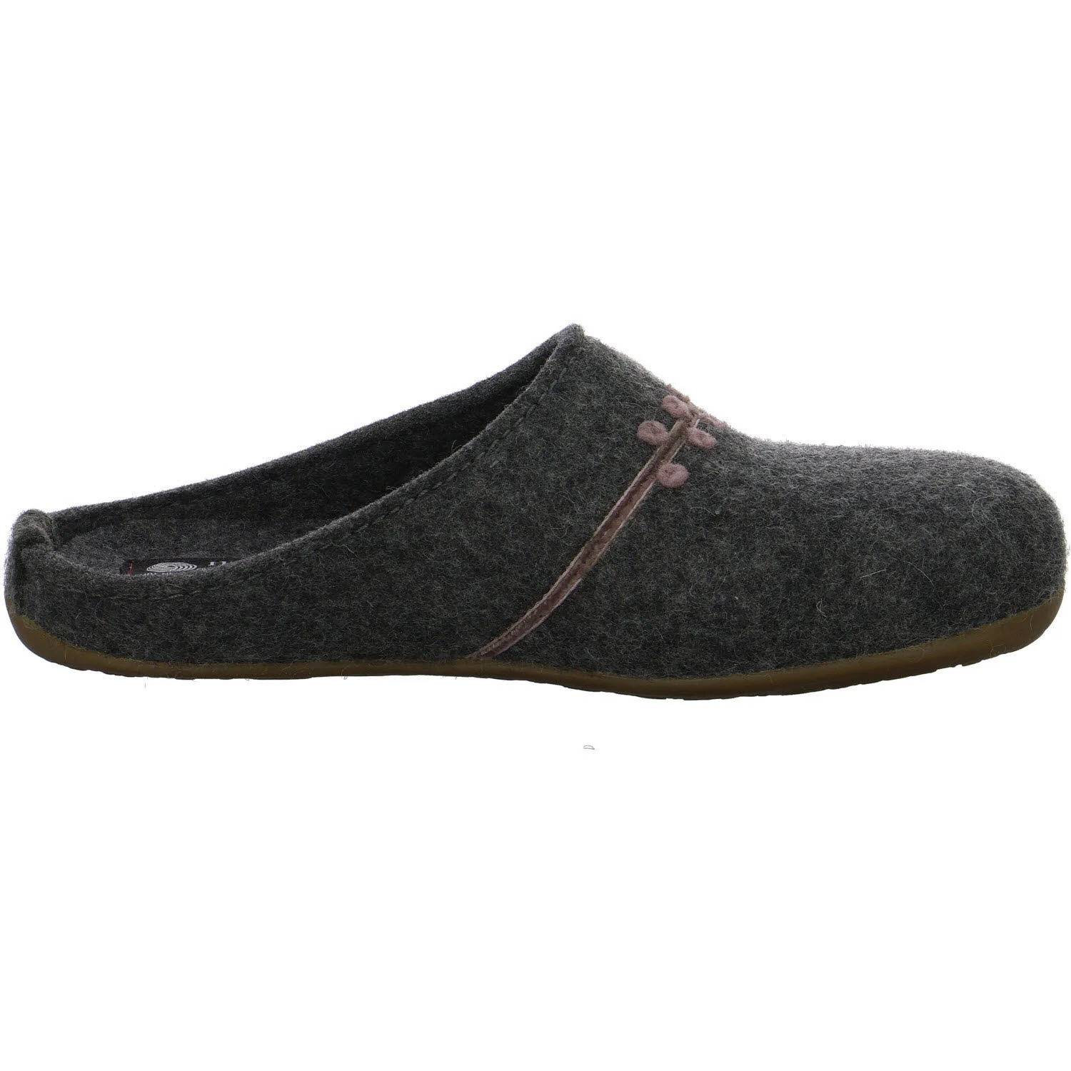 Haflinger Damen Winterpantoffel 483142-0-4 Everest Coeur anthrazit normal