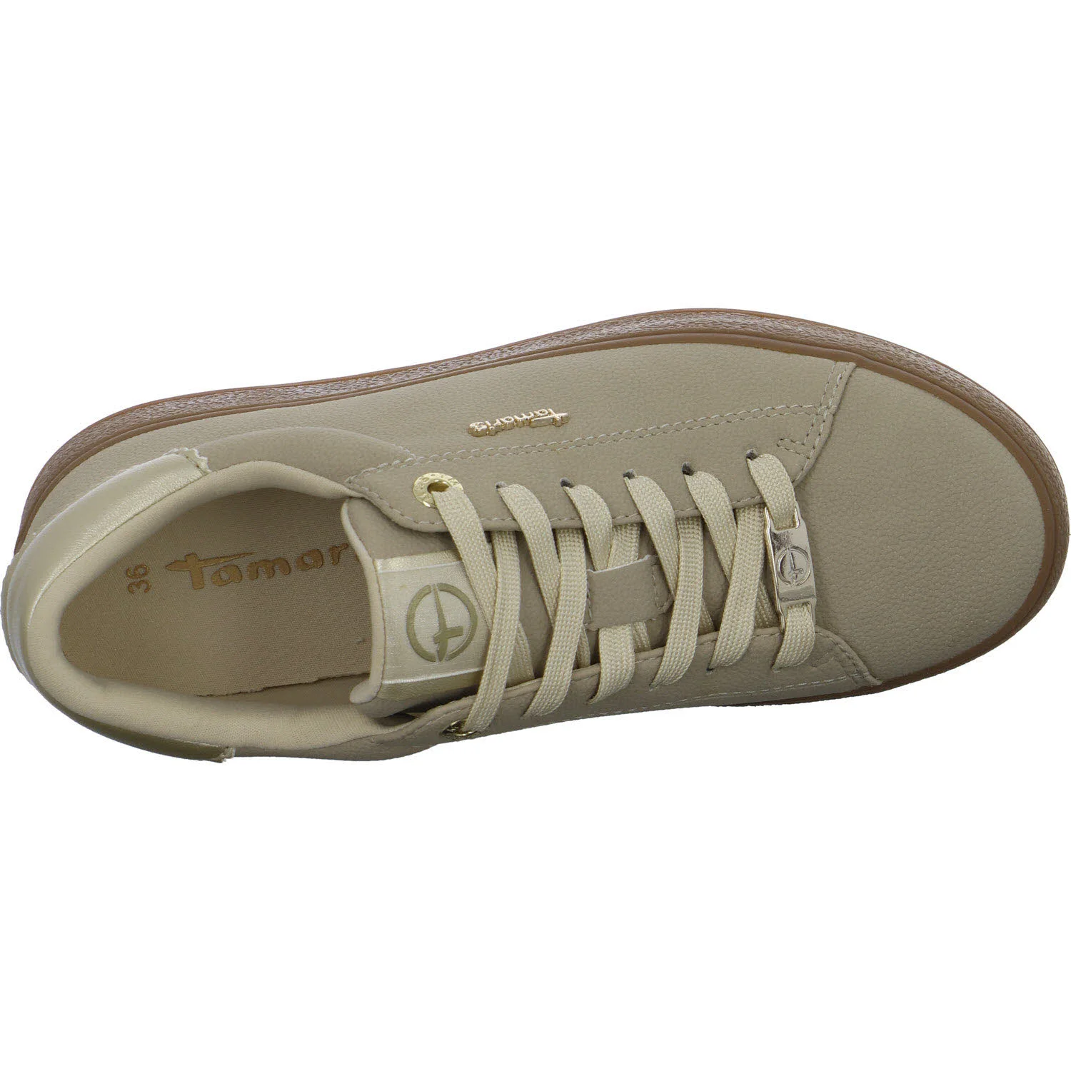 Tamaris Damen Schnürschuhe 1-23787-47/402 1-23787-47 beige comb normal