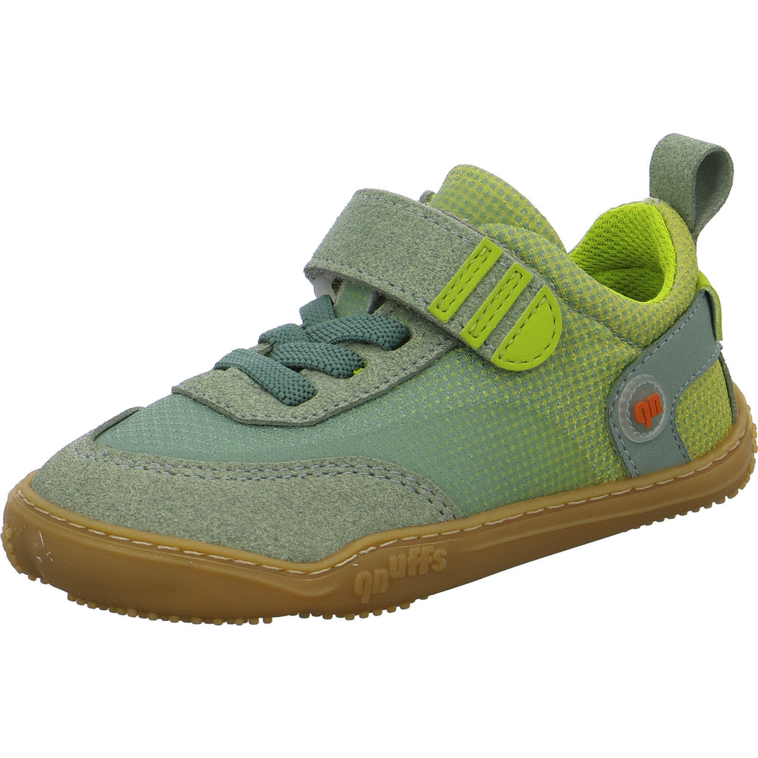 qnuffs Kinderschuh zum Schlupfen QN 0010042/110 Fichte river/grün WMS mittel