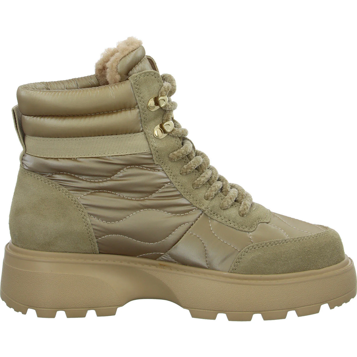 Blauer Damen Schnürstiefel warm F5BLANCA03/NYS BLANCA03 beige normal
