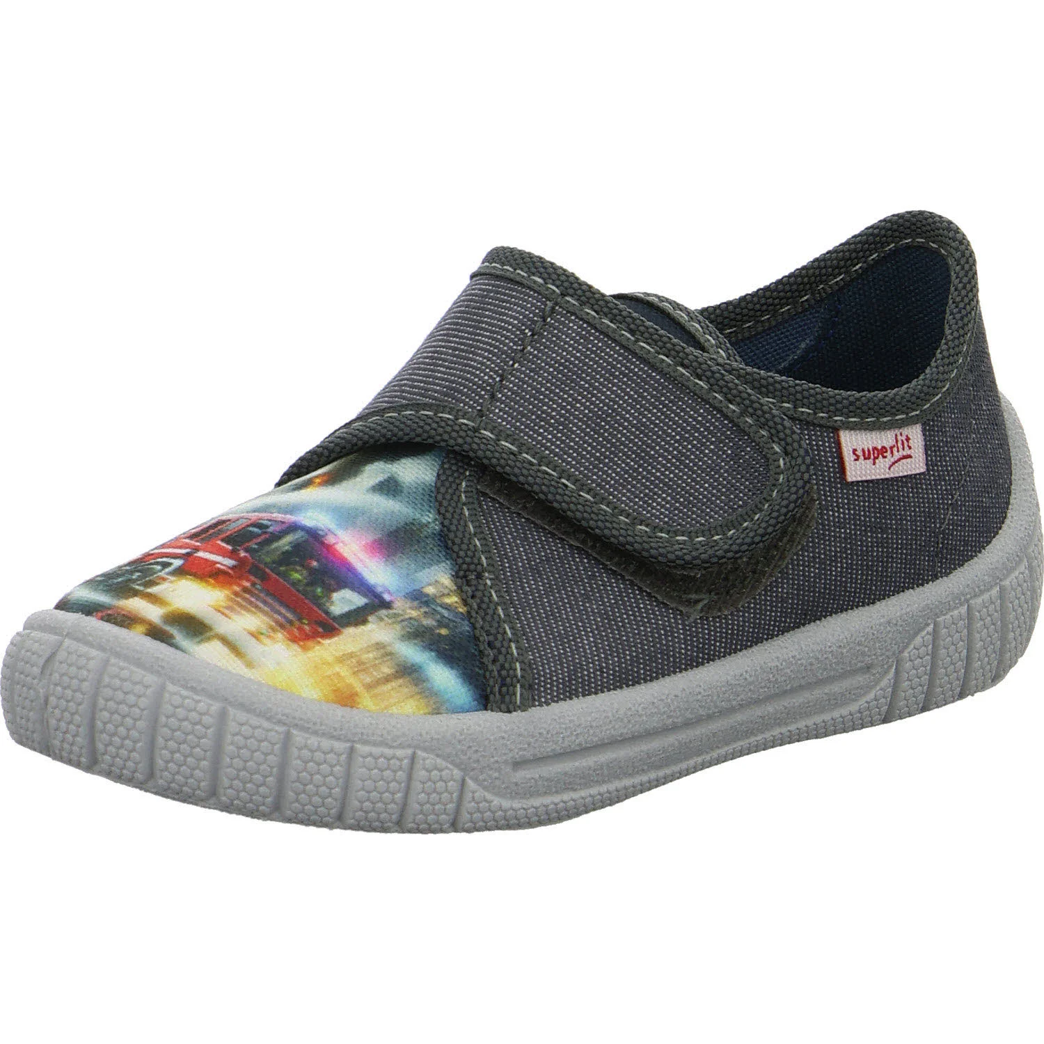 Superfit Kinder Hausschuhe 1-000271-2100 Bill grau WMS mittel