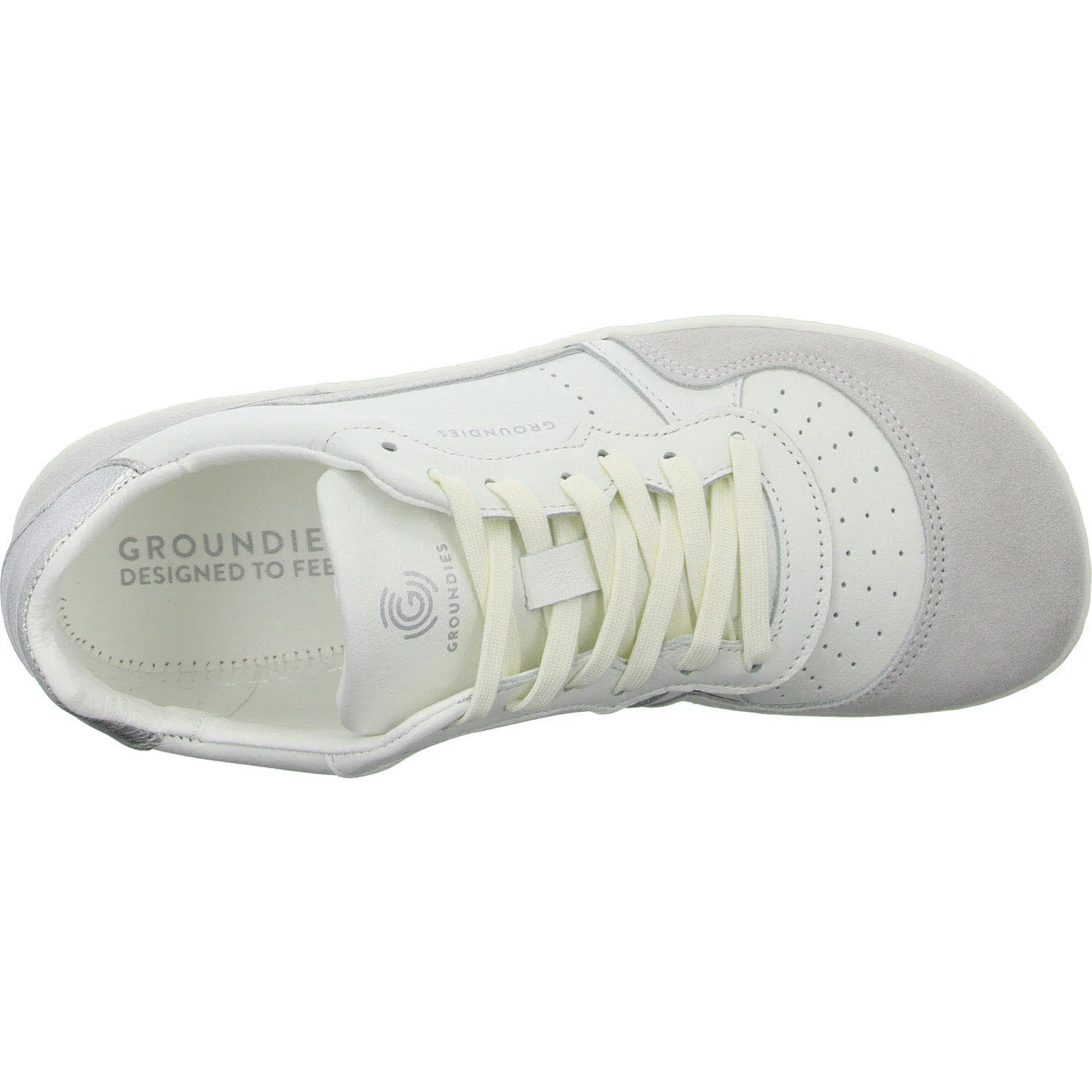 Groundies Schnürschuh 120195-02 Nova GO1 Women white/silver weit