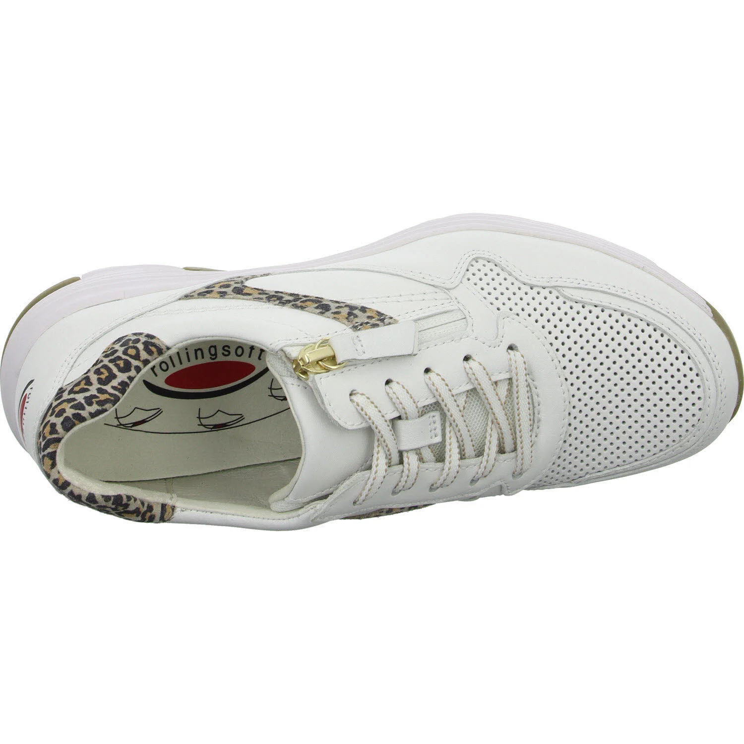 Gabor Rollingsoft Damen Schnürschuhe 86.978.25 86.978 weiss/oak (perf.) G (normal)