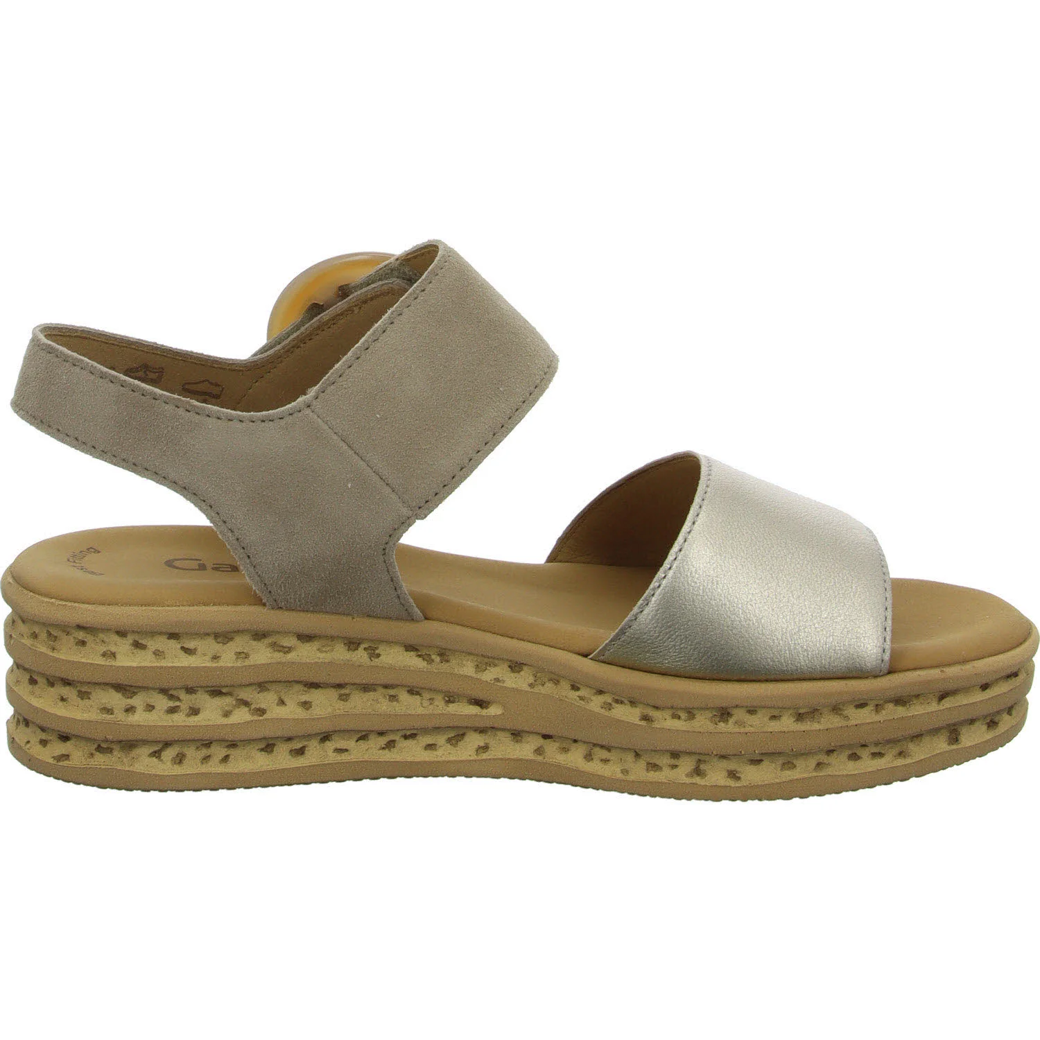 Gabor Damen Sandalen 84.550.62 84.550 puder/rabbit F (schmal/normal)