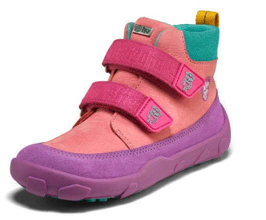 Affenzahn Kinder Schaftstiefel 01488-40126 Übergangsschuh Leder Friendy Eule pink, lila normal
