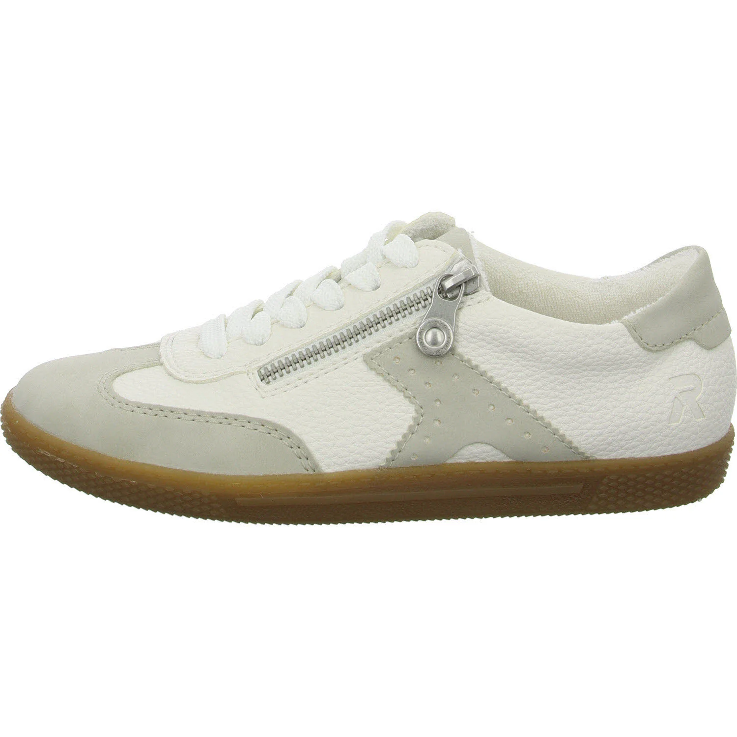 Rieker Damen Schnürschuhe L9700-80 L9700 hellgrau/weiss F (normal)