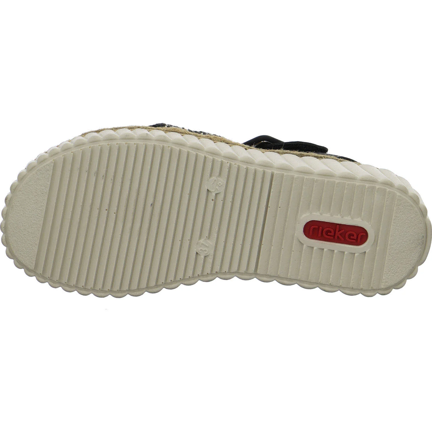 Rieker Damen Sandalen 69269-00 69269 schwarz/schwarz-sand H (extra weit)