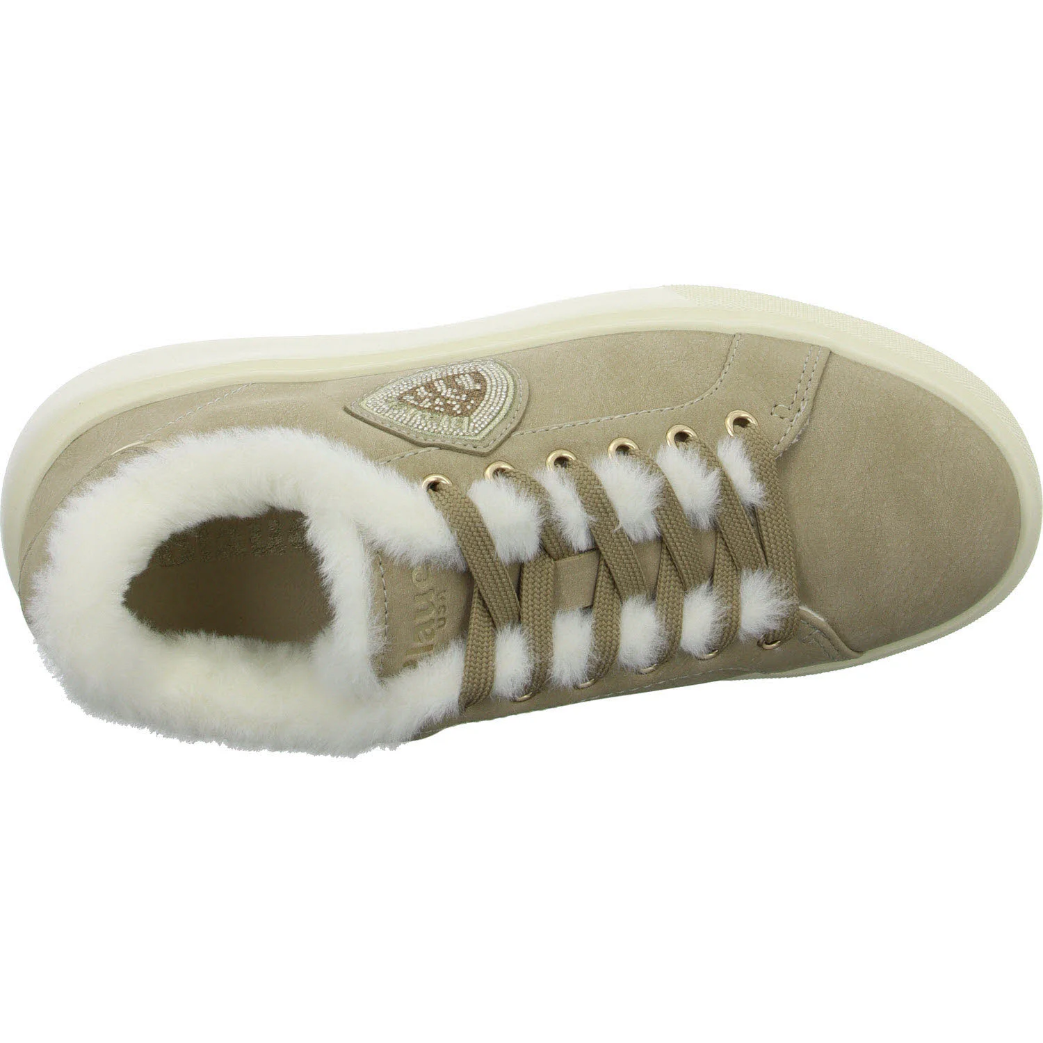 Blauer Damen Schnürschuhe F5VENUS05/NUB VENUS05 beige normal