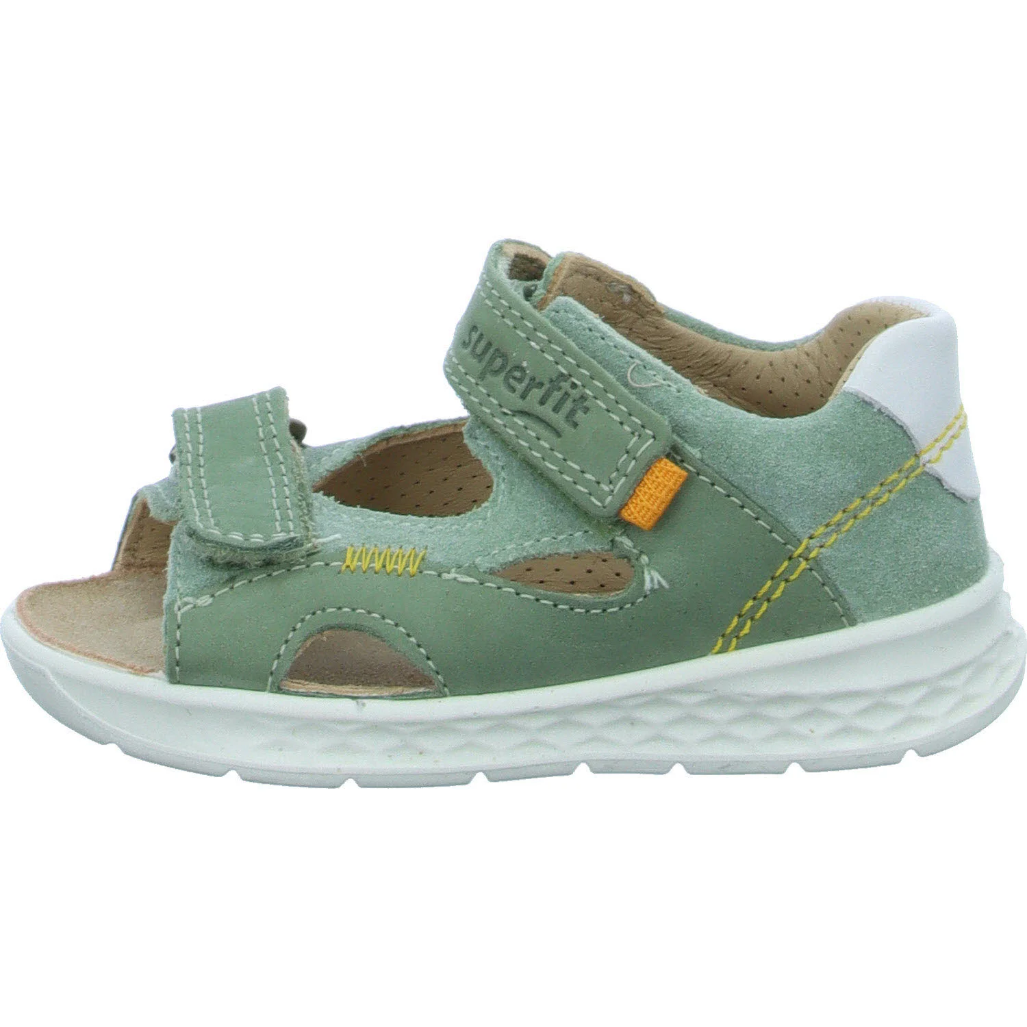 Superfit Kinder Sandalen 1-000510-7500 Lagoon hellgrün/orange WMS mittel
