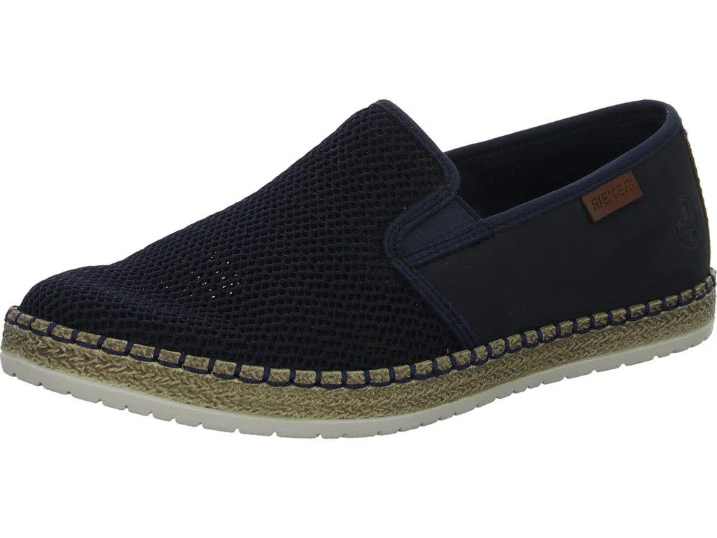 Element 1 von 8 (Bild) – Rieker Herren Slipper B5265-14 B5265 navy/pazifik/amaretto G 1/2 (weit)