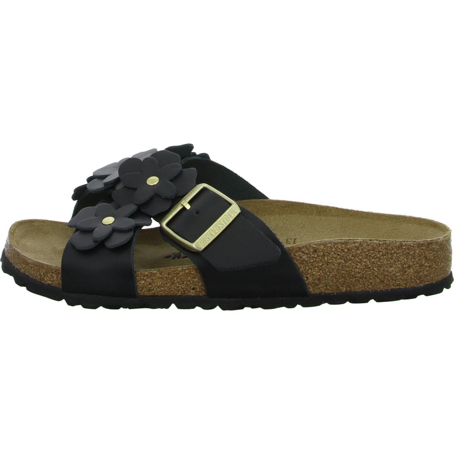 Element 6 von 8 (Bild) – BIRKENSTOCK Pantoletten 1026734 Siena Flower Embellishment schwarz schmal