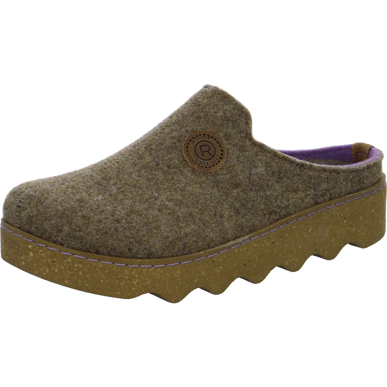 Element 2 von 8 (Bild) – ROHDE Damen Winterpantoffel 6120/17 Foggia-D leinen G (normal)