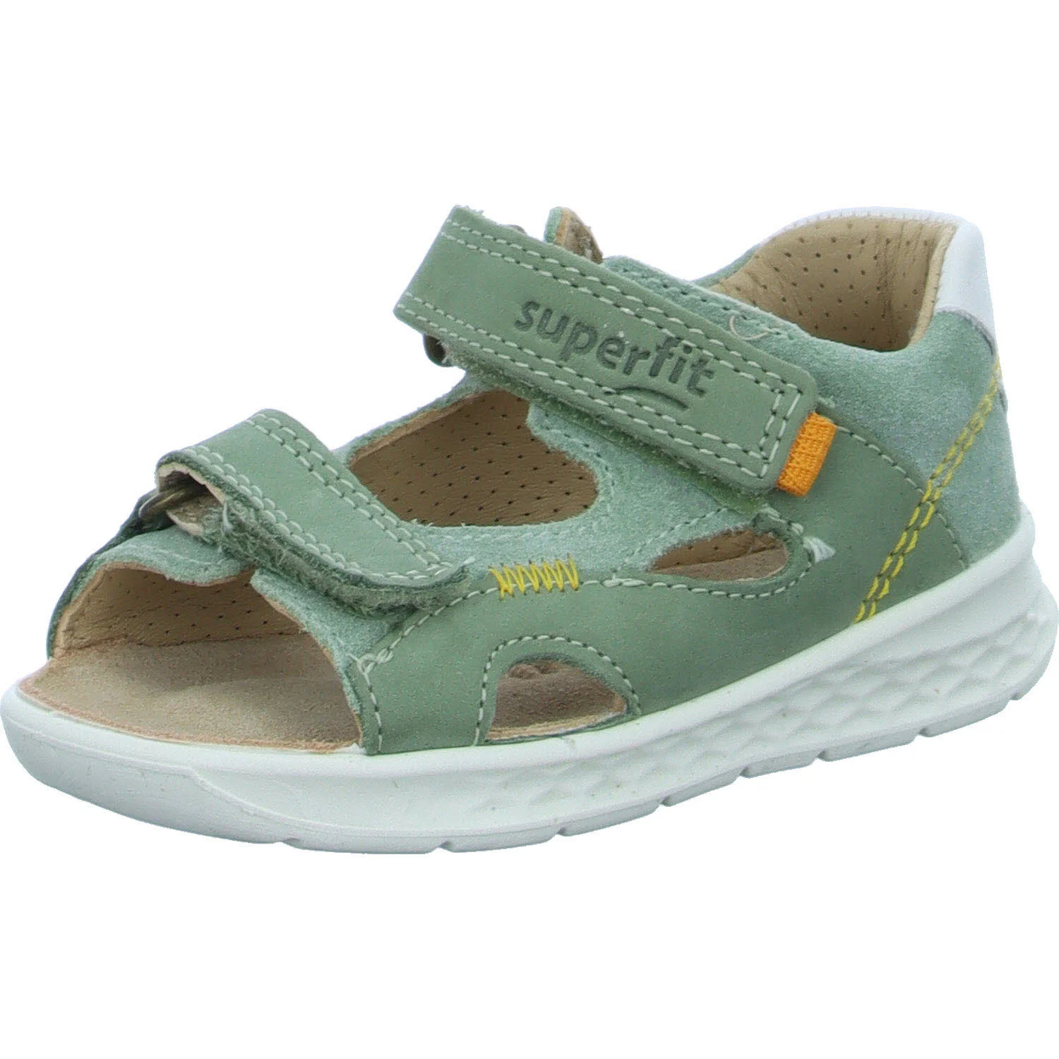 Superfit Kinder Sandalen 1-000510-7500 Lagoon hellgrün/orange WMS mittel