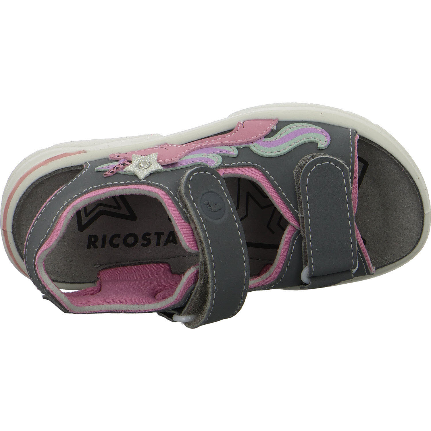 Ricosta Kinder Sandalen 50 6702400/450 Uni graphit/mallow WMS mittel