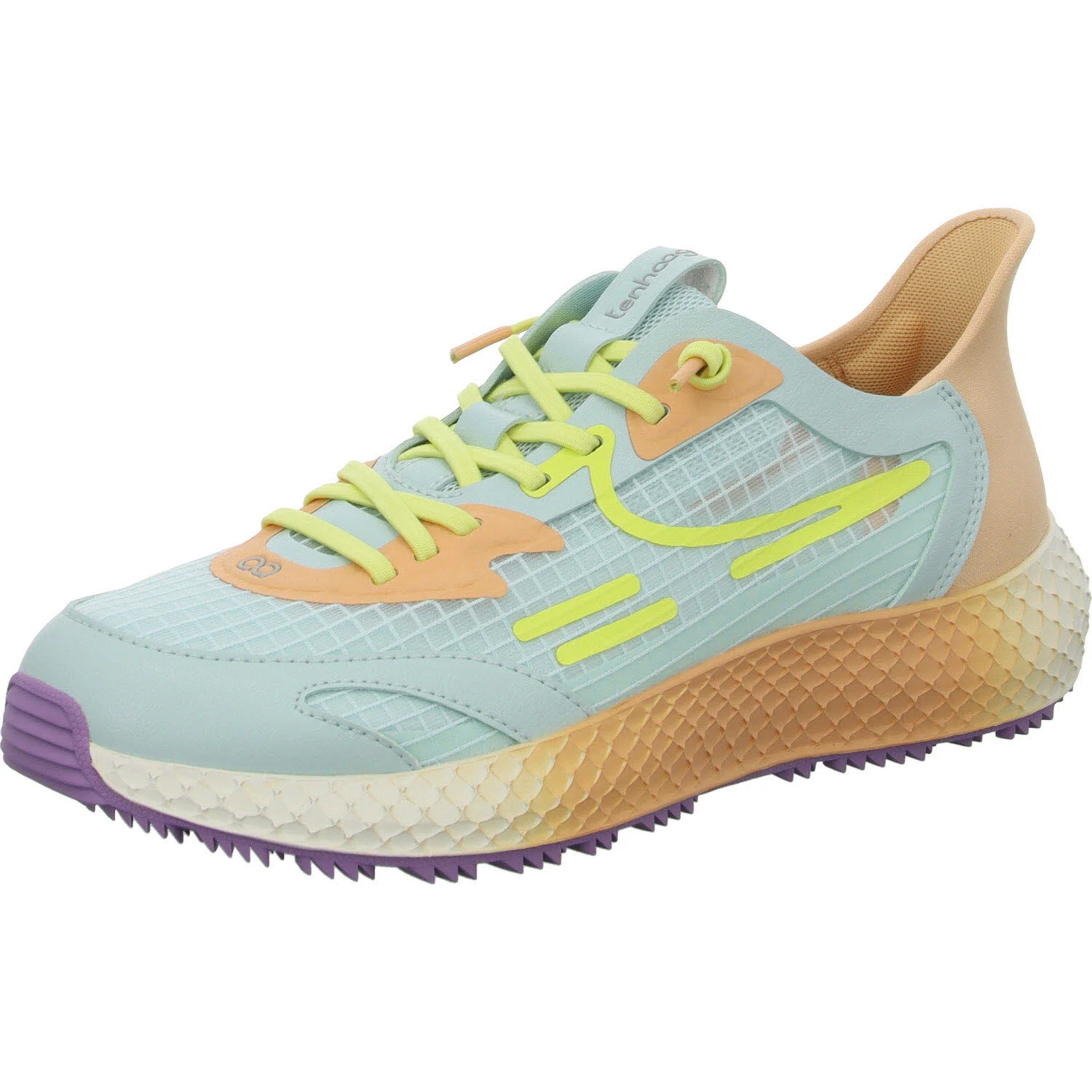 tenhaag Damen Slipper 0025-079 easyhaag sky/peach/butter normal