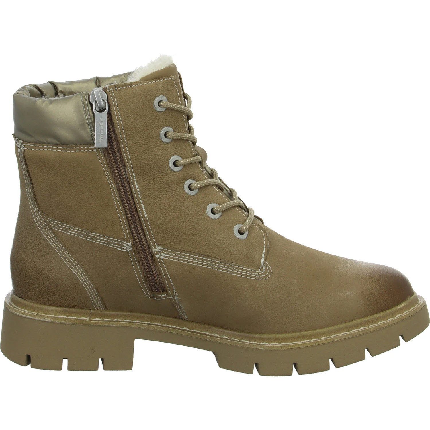 Tamaris Comfort Damen Schnürstiefel warm 8-86403-43-313 8-86403-43 camel weit