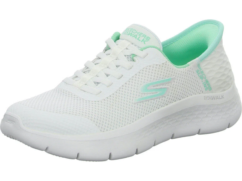 Skechers Damen Slipper 124836 WMNT GO WALK Flex - Grand Entry white/mint normal