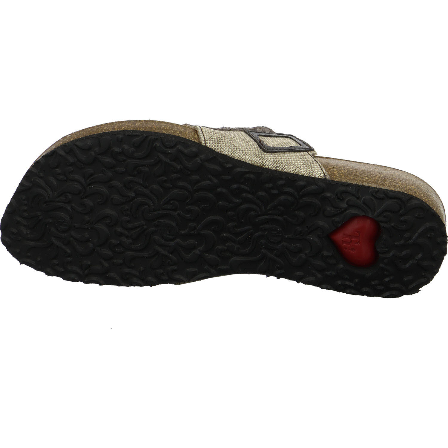 Think Damen Pantoletten 3-001136-3010 Julia taupe/kombi F 1/2 (normal)