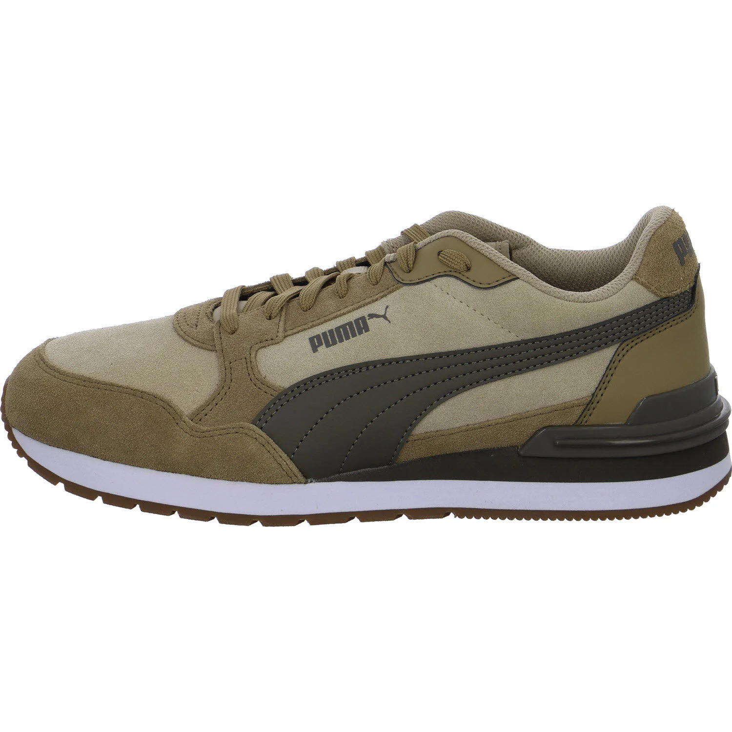 Puma Herren Schnürschuhe 399665 ST Runner V4 SD birch-matte bronze-soft taupe-PUMA white-gum normal