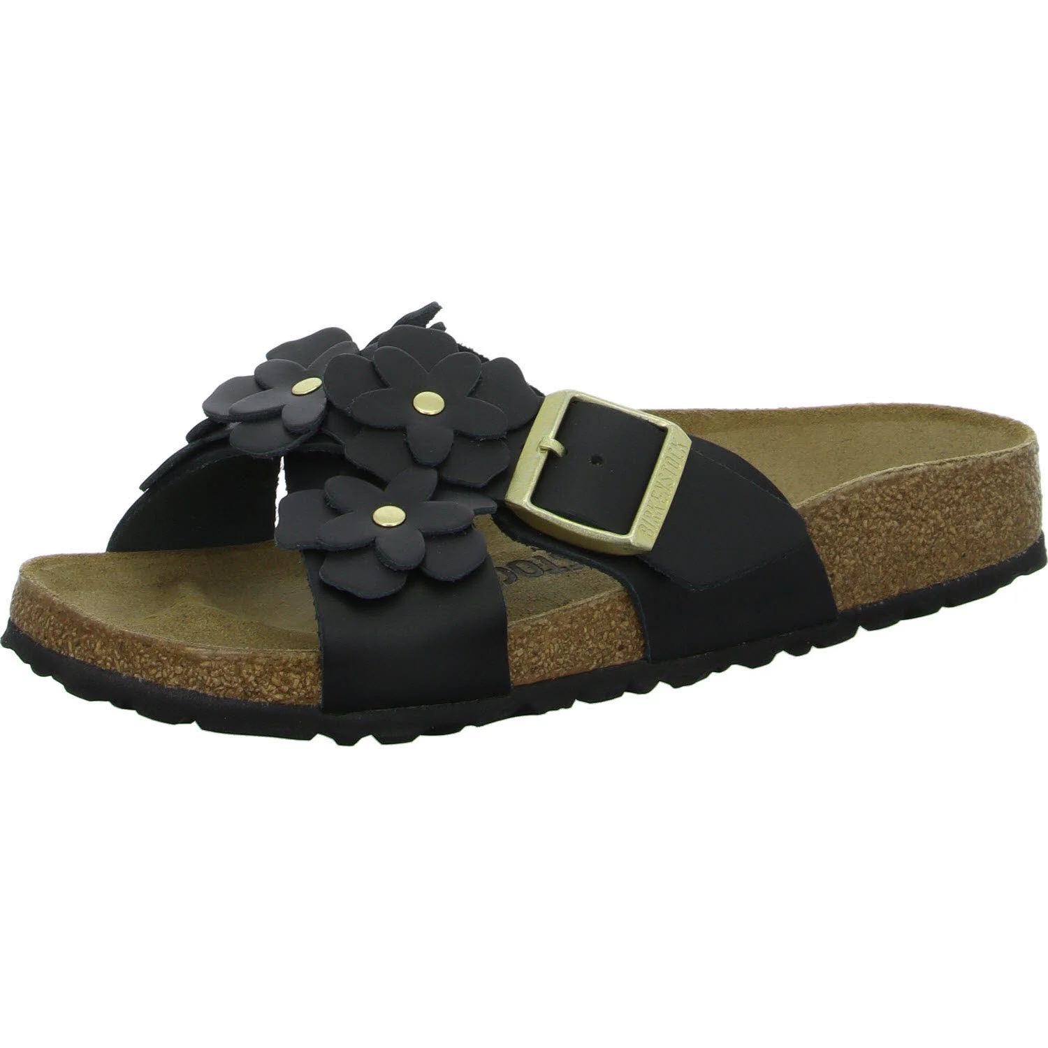 Element 2 von 8 (Bild) – BIRKENSTOCK Pantoletten 1026734 Siena Flower Embellishment schwarz schmal