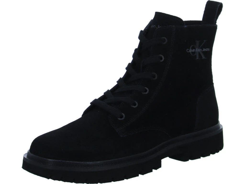 Calvin Klein Herren Schnürstiefel YM0YM010700GJ EVA BOOT MID LACEUP ICONIC DRESS triple black normal
