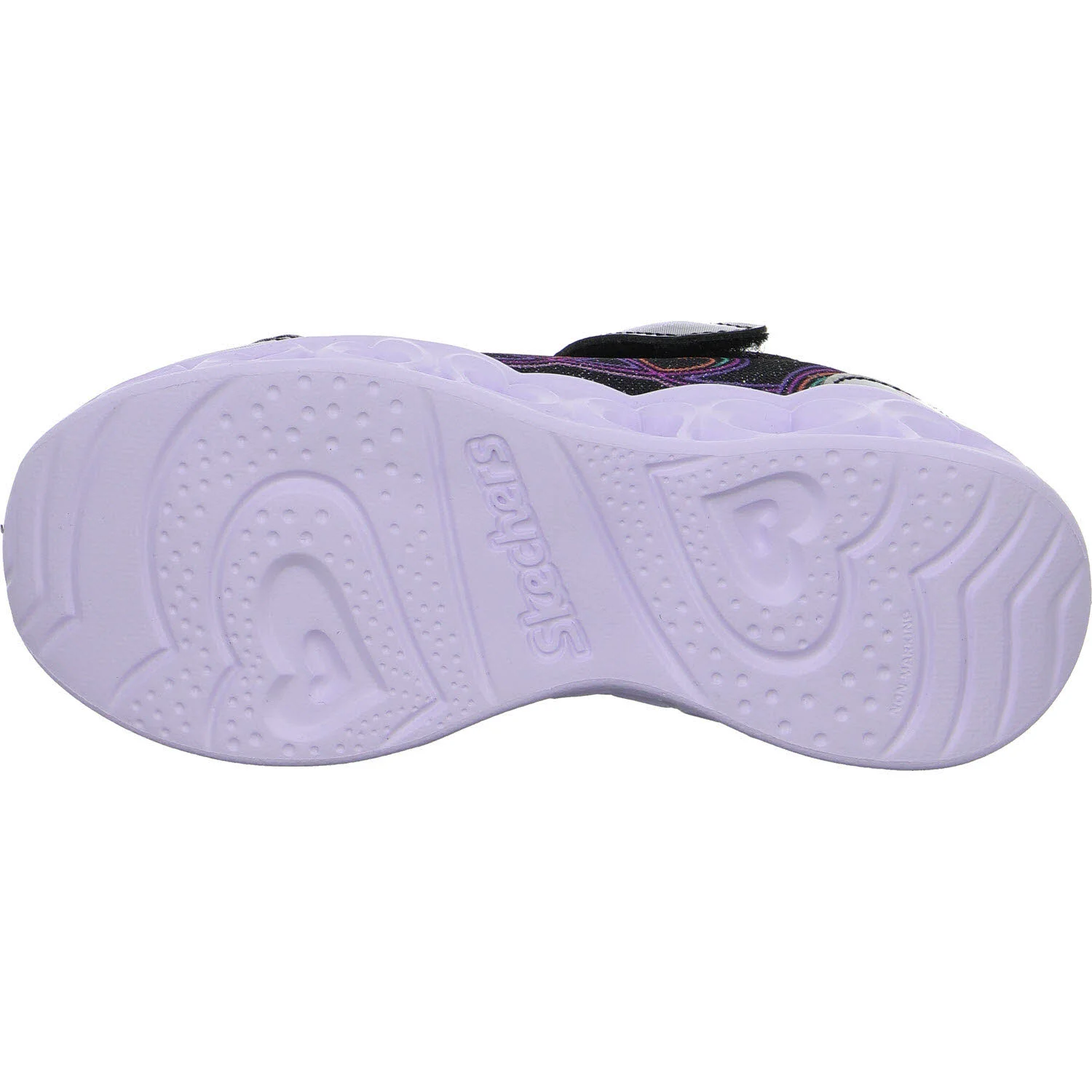 Skechers Kinderschuh zum Schlupfen 303736LC BKMT Heart Lights - Bubble Love black/multi normal