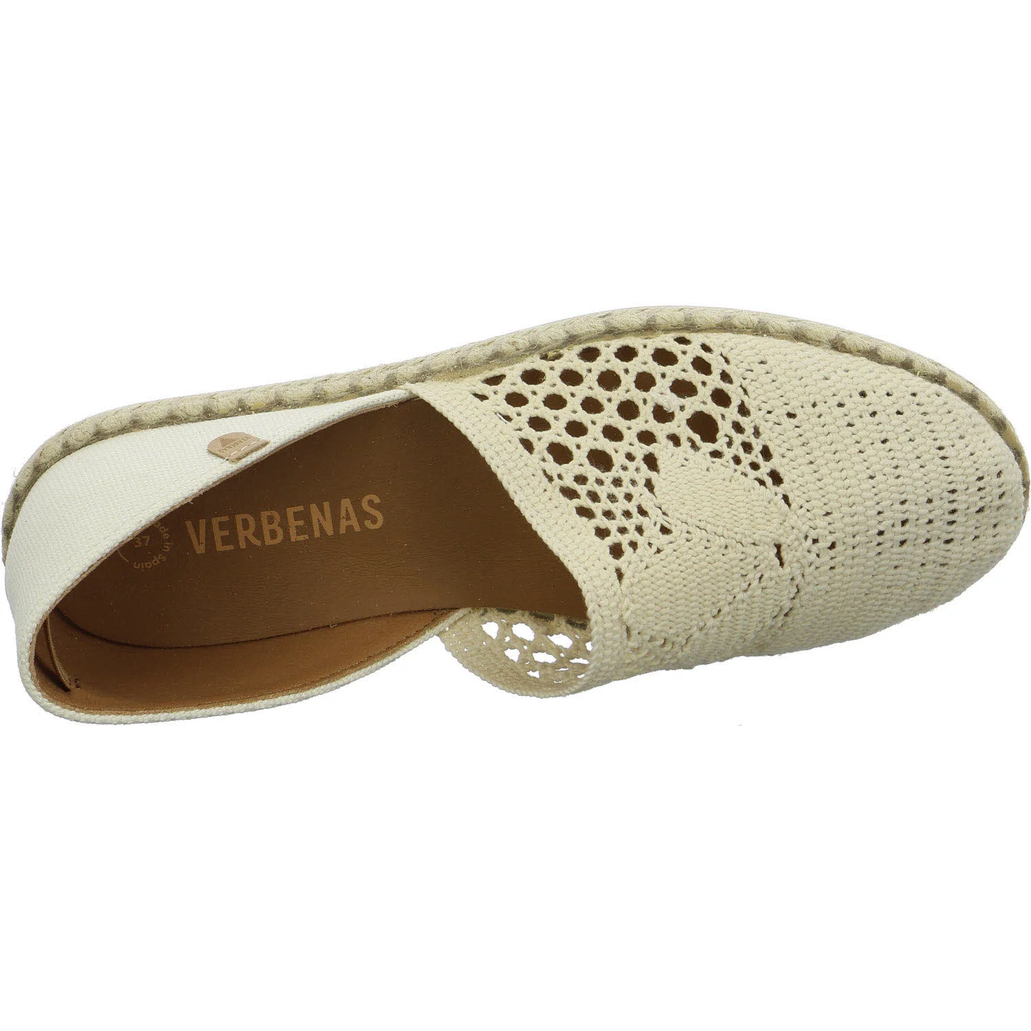 Verbenas Damen Slipper 0300580561 082 CARMEN CROCHET-LINO/PARIS crudo/crudo normal